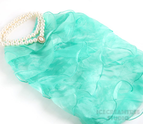 Mint Mermaid Top Dress Outfit Set - Pet Clothing