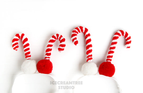 Holiday Sugar Cane Headband - Pet Photo Prop