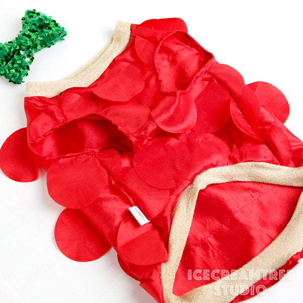 Red Multi Circle Fringe Party Outfit Set - Pet Clothing