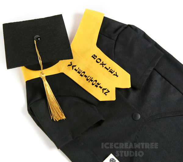 Graduation Gown Cap Stole Set - Pet Costume