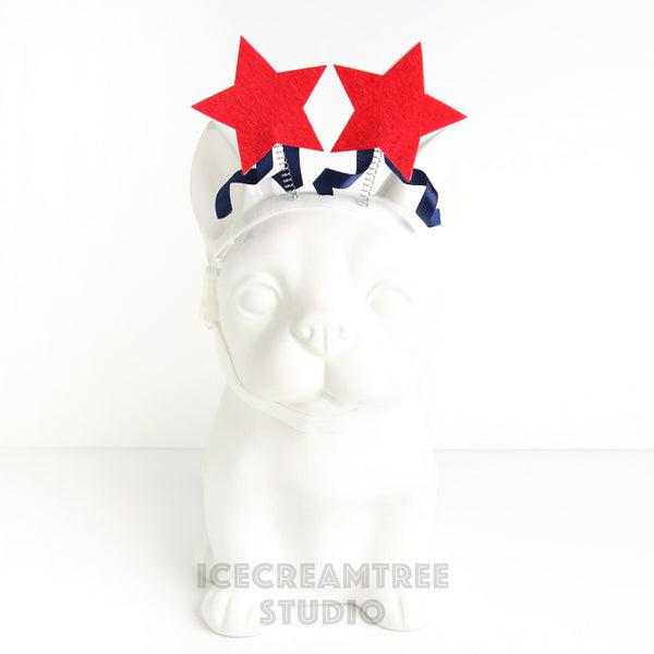 Red White Blue Star Headband - Pet Photo Prop