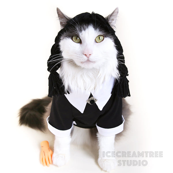 Black Yarn Wig Headband - Pet Photo Prop
