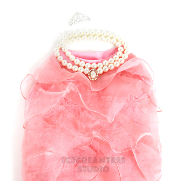 Pink Mermaid Top Dress Outfit Set - Pet Clothing