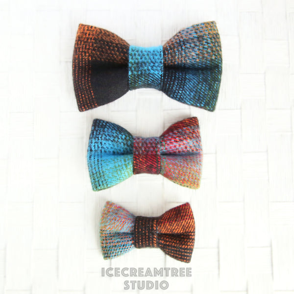 Adventure Awaits Plaid Bow - Collar Slide on Bow