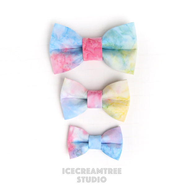 Tie Dye Bow - Collar Slide on Bow