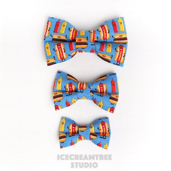 Ketchup and Mustard Bow - Collar Slide on Bow