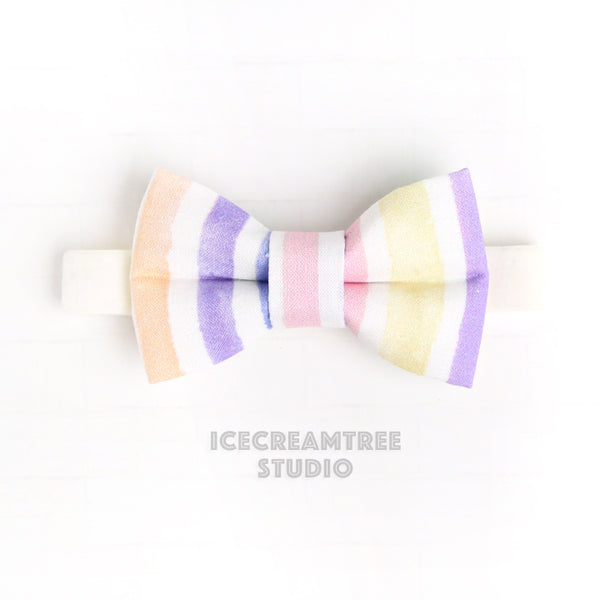 Pastel Stripes Bow Tie - Pet Bow Tie
