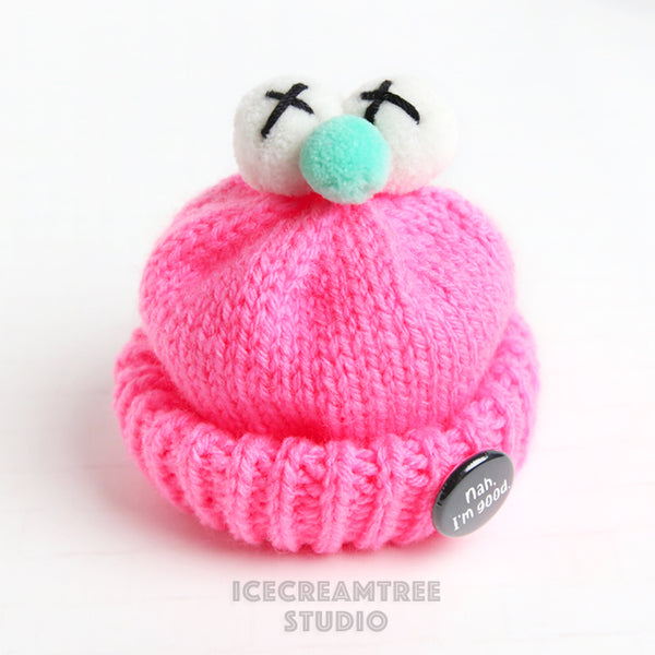 Neon Pink Beanie - Pet Petite Hat