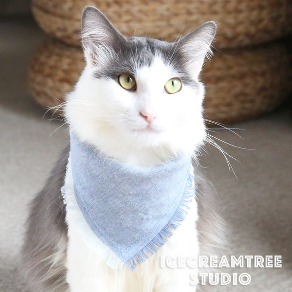 Ivory Gold Sparkle Linen Bandana - Tie on Classic Linen Pet Bandana Scarf