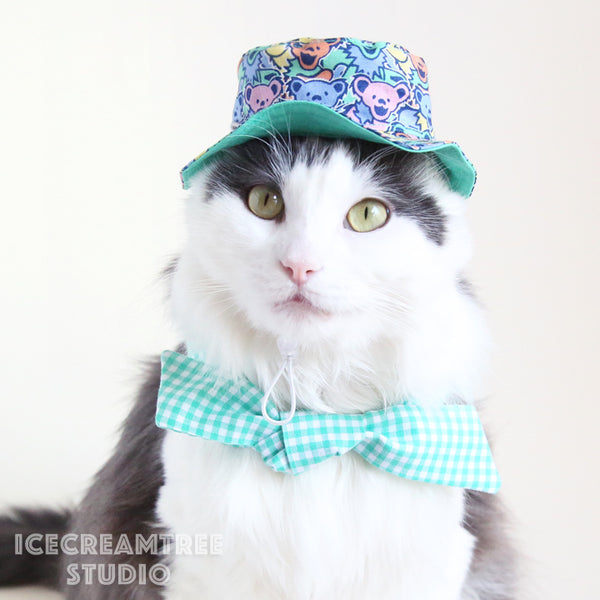 Reversible Ice Cream Bucket Hat - Pet Petite Hat