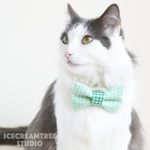 Pastel Plaids Bow Tie - Pet Bow Tie