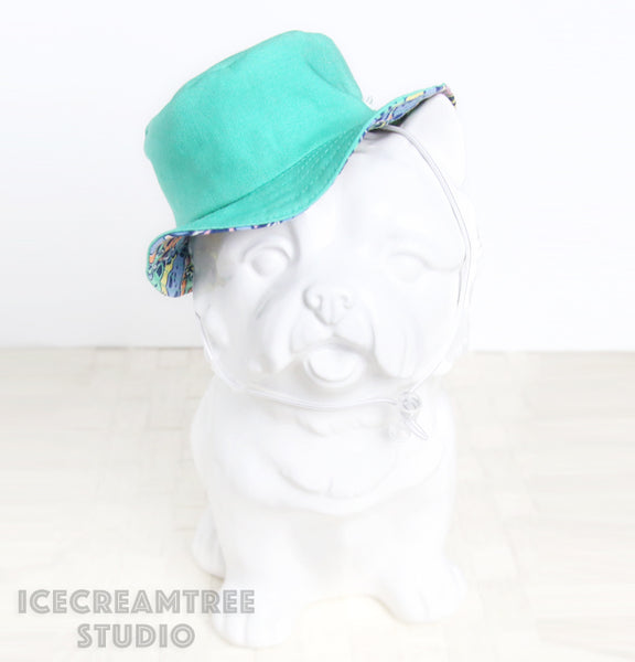 Reversible Dancing Bears Bucket Hat - Pet Petite Hat