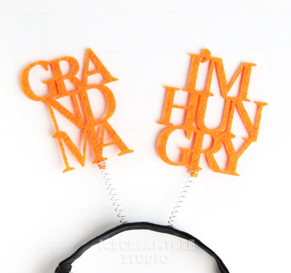 Grandma I'm Hungry Headband - Elastic Pet Collar