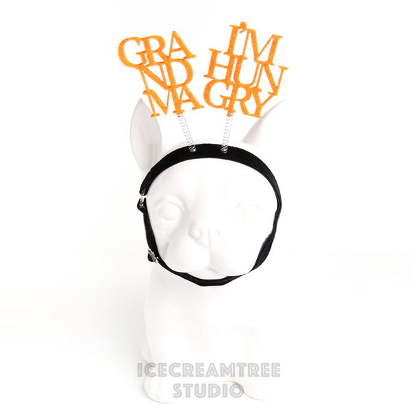 Grandma I'm Hungry Headband - Elastic Pet Collar