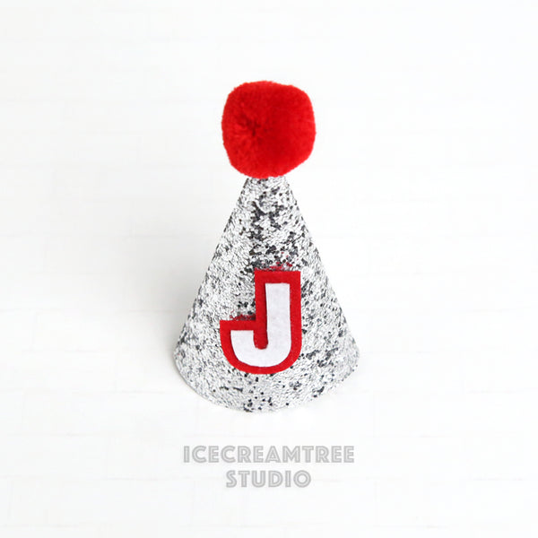 Silver Sparkle Base Custom Birthday Hat - Pet Birthday Hat