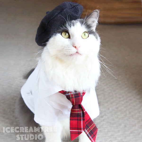 Preppy Look Outfit Set - Pet Clothing