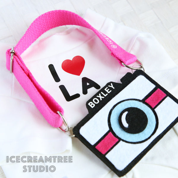 Pink Camera Necklace - Pet Photo Accessories