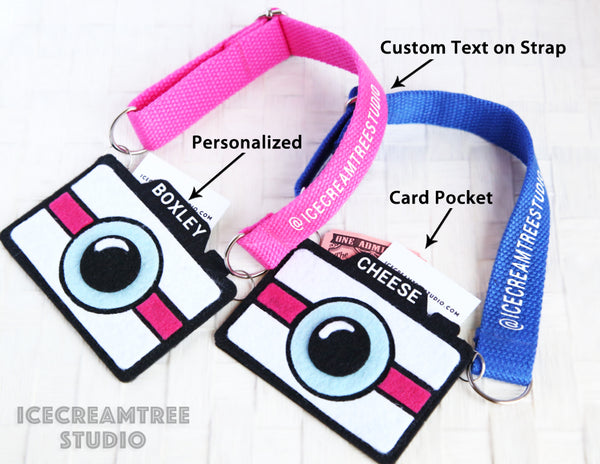 Blue Camera Necklace - Pet Photo Accessories