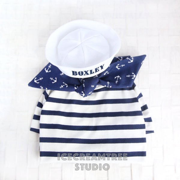 Sailor Look Outfit Set - Pet Clothing