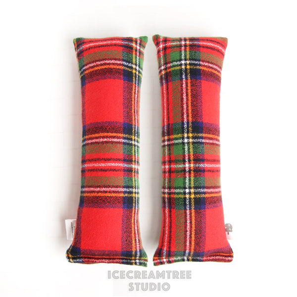 Red Green Plaid Catnip Kicker - Large Catnip Toy