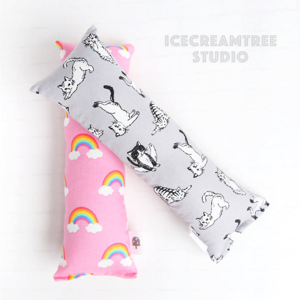 Yoga Cat / Pink Rainbow Catnip Kicker - Large Catnip Toy