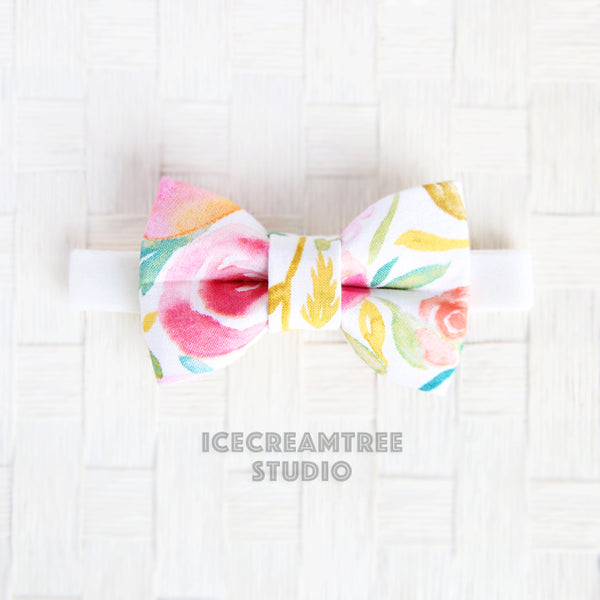 Watercolor Floral Bow Tie - Pet Bow Tie