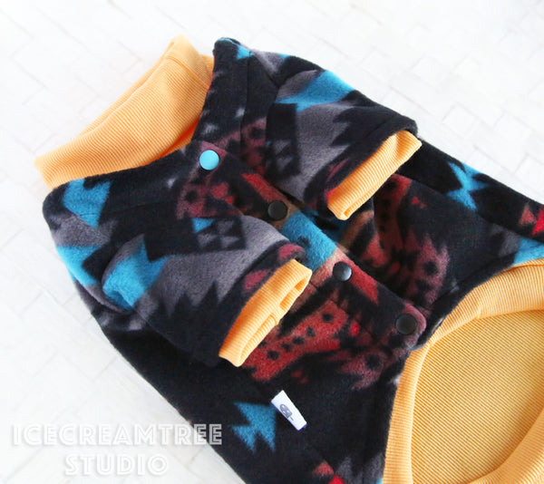 Southwestern Cardigan Sweater Happy Camper Look Outfit - Pet Clothing