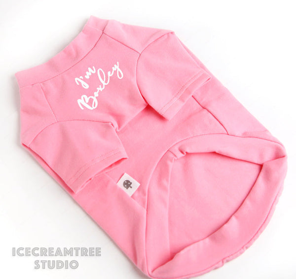 Customized I'm Pet + Mom Pink Tshirts Set - Pet and Human Clothing
