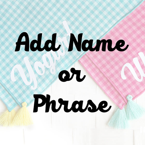 Metallic Rose Gold Plaid Bandana - Tie on Classic Pet Bandana Scarf