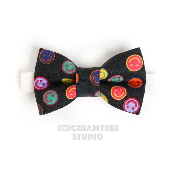 Black Smile Faces Bow Tie - Pet Bow Tie