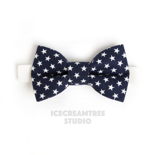 Navy Star Patriotic Bow Tie - Pet Bow Tie
