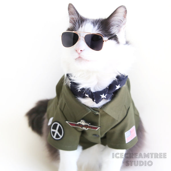 Top Gun Look Outfit Set - Pet Clothing