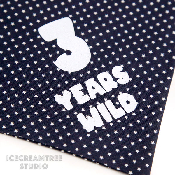 Custom Mini Navy Star Birthday Bandana - Tie on Classic Pet Bandana Scarf