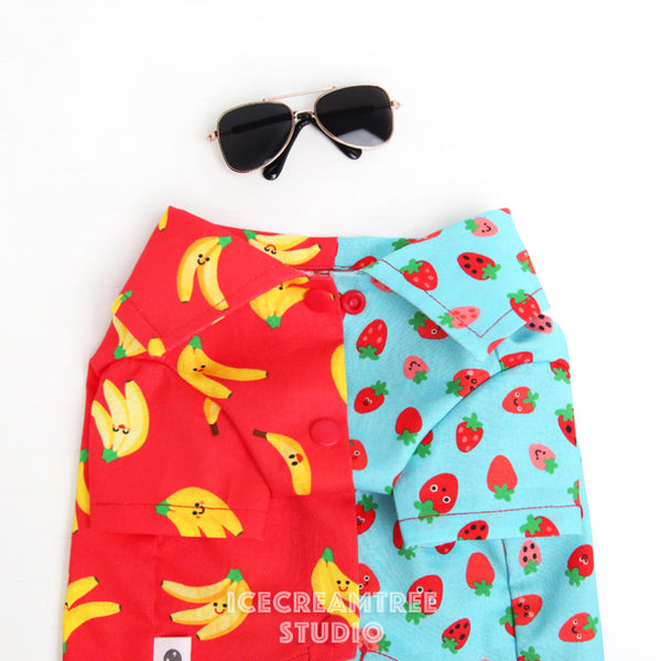 Strawberry Banana Look Outfit - Pet Clothing