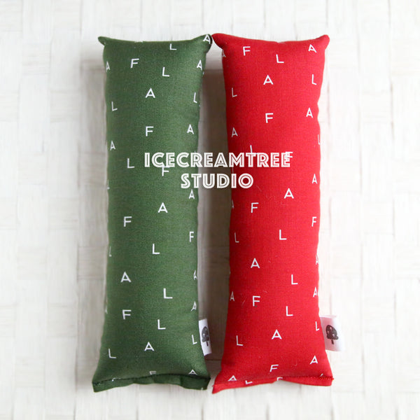 Pine Green FALALA / Red FALALA Catnip Kicker - Large Catnip Toy