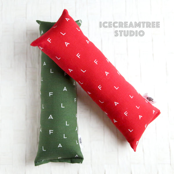 Pine Green FALALA / Red FALALA Catnip Kicker - Large Catnip Toy