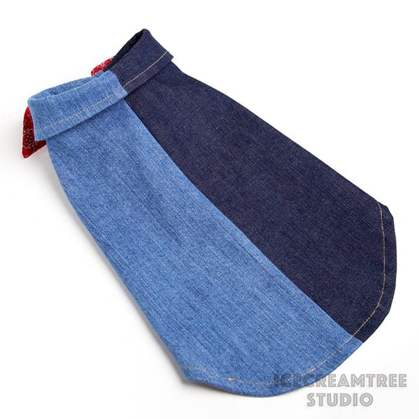 Cowboy Denim Vest Look Outfit Set - Pet Clothing