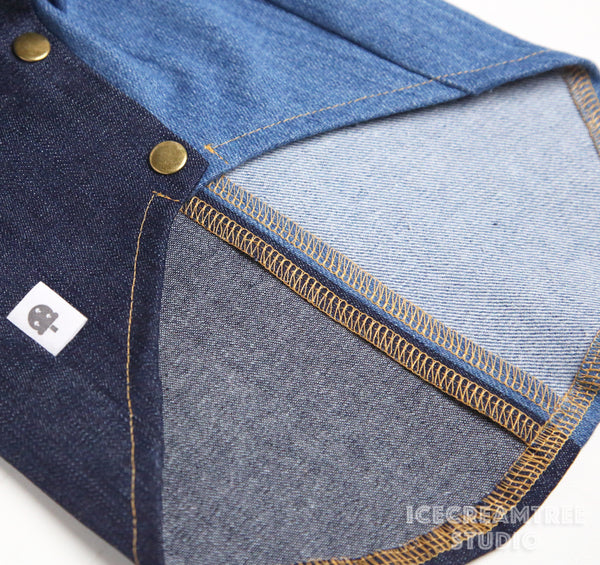 Cowboy Denim Vest Look Outfit Set - Pet Clothing