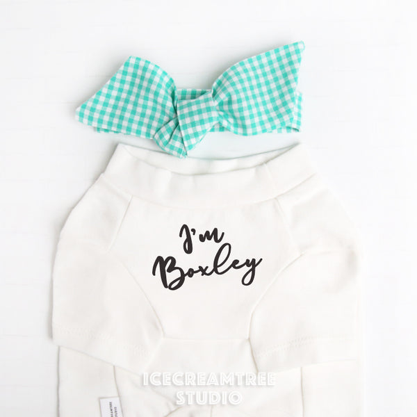 Customized I'm Pet + Mom White Tshirts Set - Pet and Human Clothing