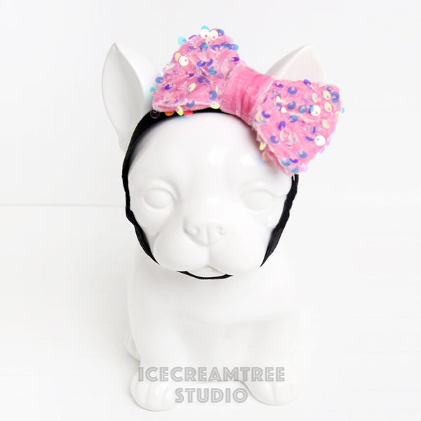 Pink Sequin Party Outfit Set - Pet Clothing