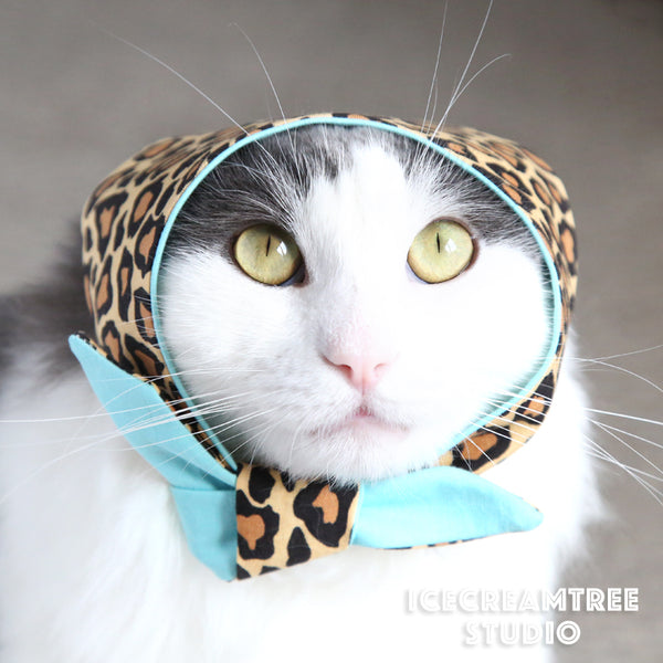 Beige Leopard Bandana - Tie on Modern Pet Bandana Scarf