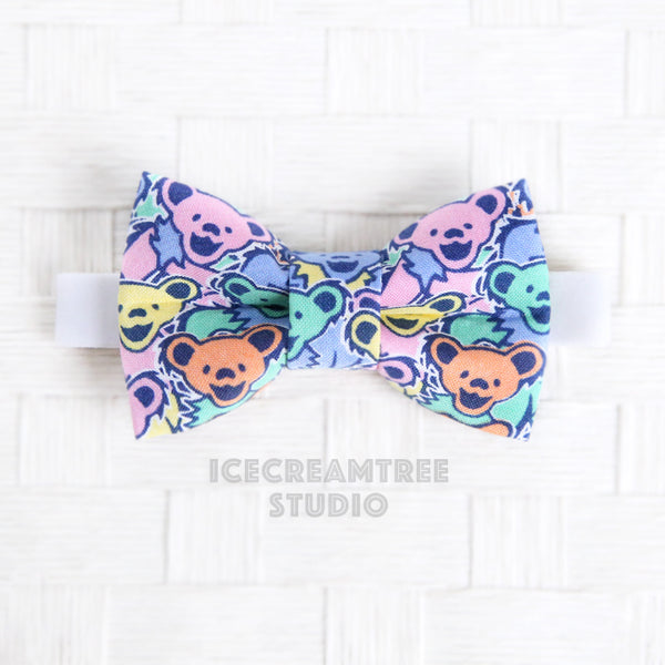 Pastel Dancing Bears Bow Tie - Pet Bow Tie