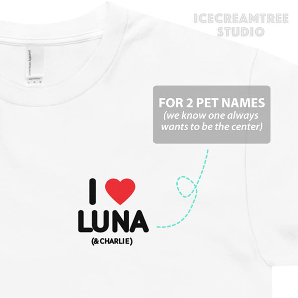 I Heart My Dog/Cat Custom T-shirt - Matching Human Clothing