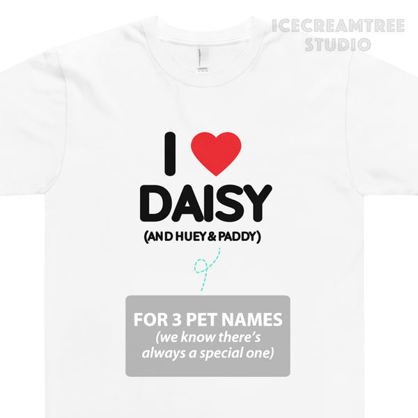 I Heart My Dog/Cat Custom T-shirt - Matching Human Clothing