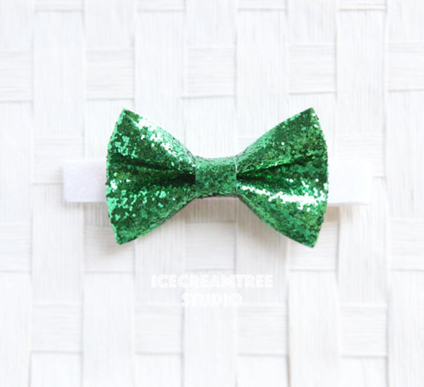Sparkle Glitter Green Bow Tie - Pet Bow Tie