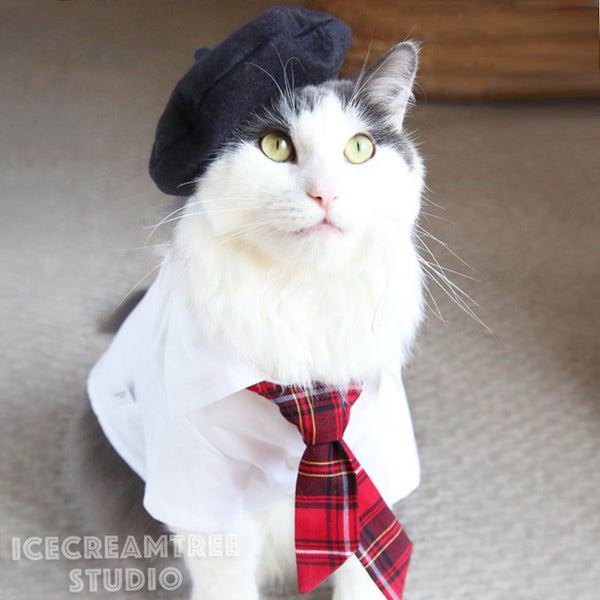 Black Beret Hat - Pet Petite Hat