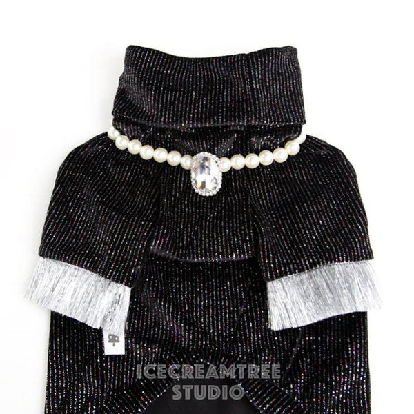 Sparkle Glitters with Fringes Disco Velvet Outfit Set - Pet Clothing