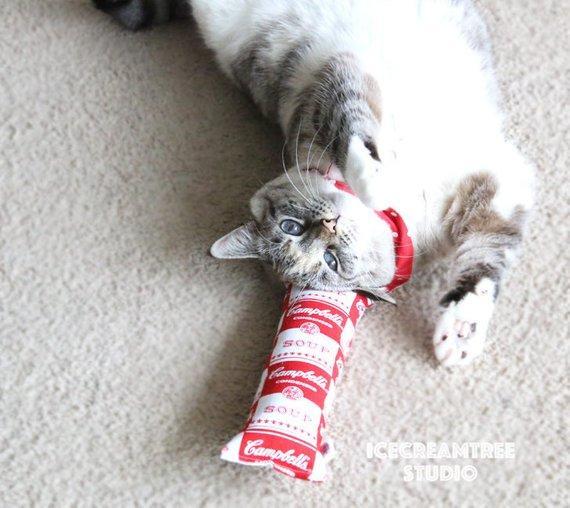 Bacon and Eggs / Bananas Catnip Kicker - Large Catnip Toy