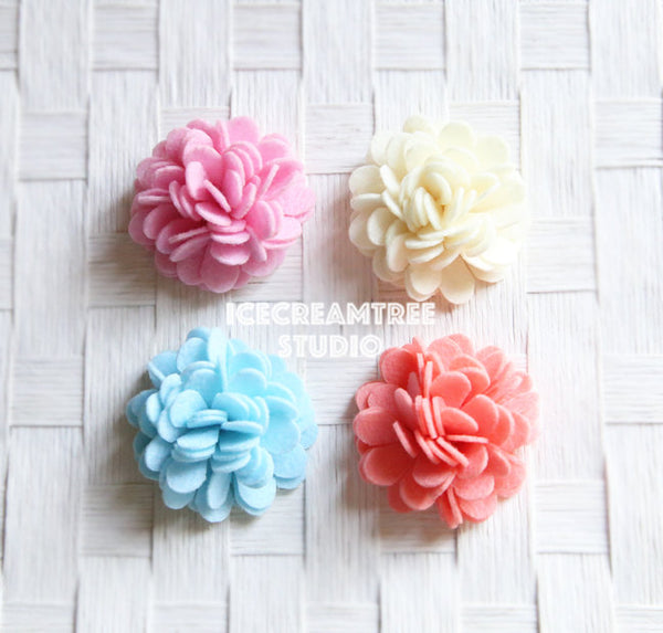 Felt Cream Flower Collar Slide On - Small Flower Collar Accessory