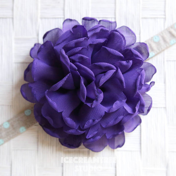 Giant Lilac Purple Bloom Collar Slide On - Large Flower Collar Accessory